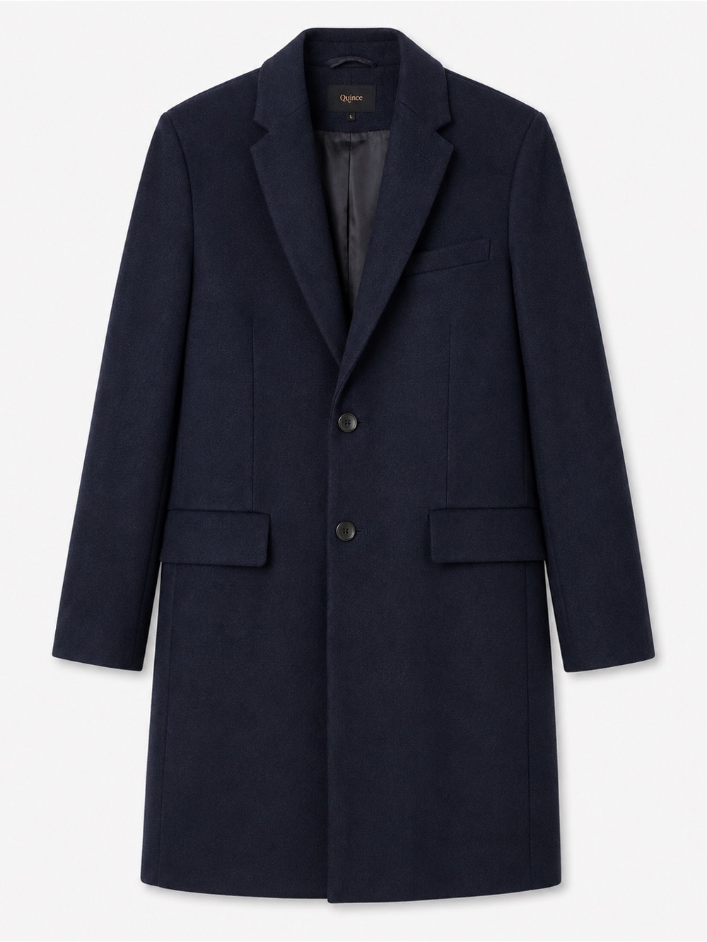 Quince Italian Wool Overcoat Cadet Blue Size L NWOT